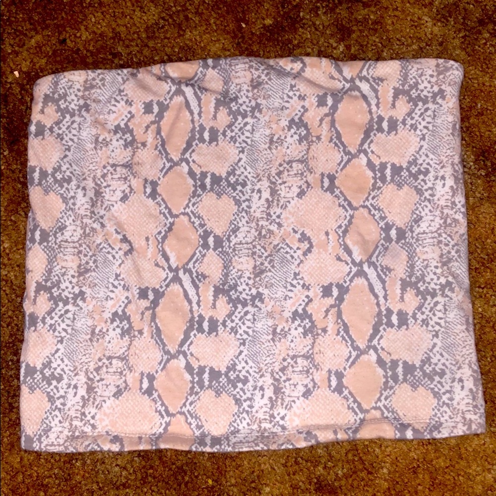 American Eagle Snake Print Tube Top